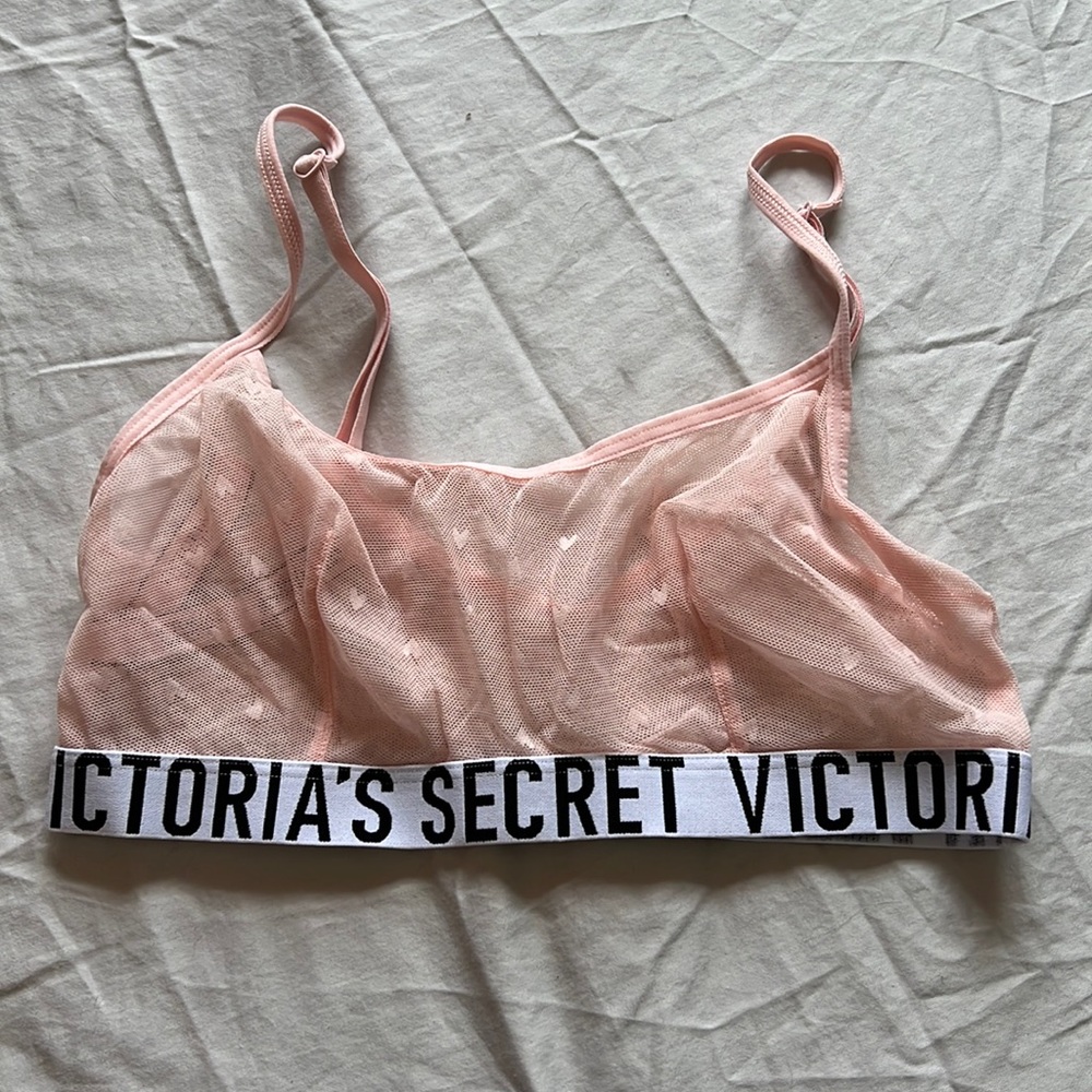 NWT Victoria’s Secret mesh bralette with hearts